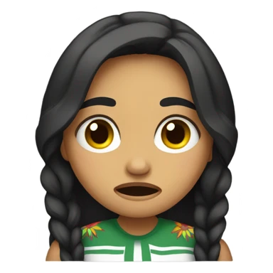 Mexican girl crying sticker