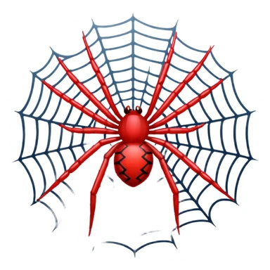 red dumb spider web sticker