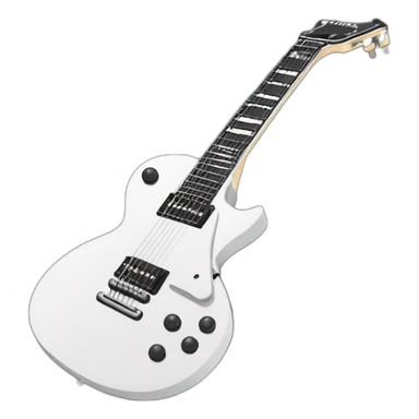 guitare électric lespaul blache sticker