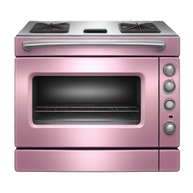 Realistic metallic light pink oven isolated. sticker