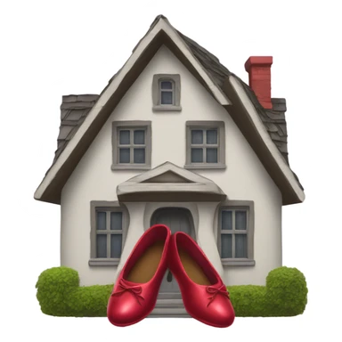 House with legs sticking out ruby slippers sticker