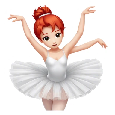 Ballet dancer red hair sticker