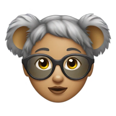 Girl disguised as a koala sticker