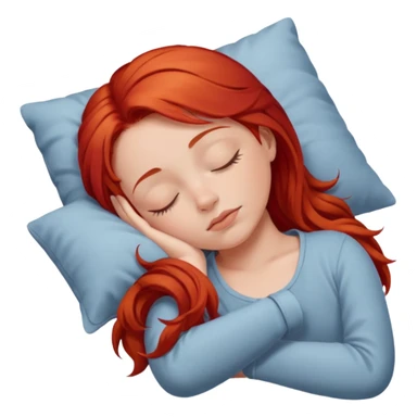 Redhair girl sleeping sticker