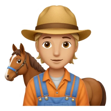 person who works in a horse stable sticker