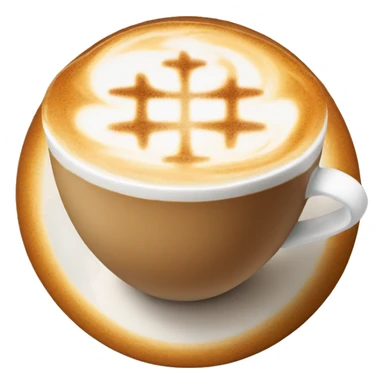 Latte with art of cross sticker