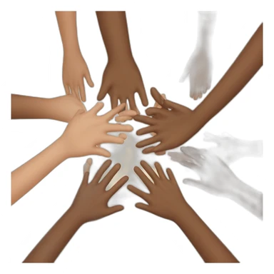 people putting hands together sticker