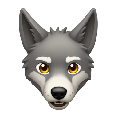 A gray fured wolf badges for YouTube sticker