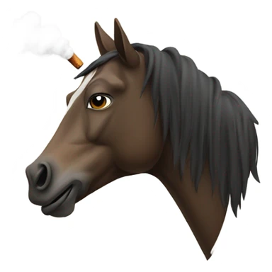 Horse Smoking cigarette  sticker