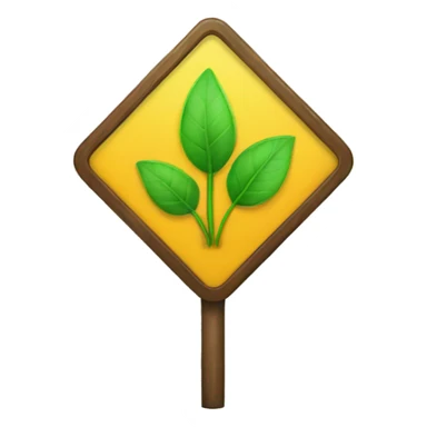 Plant warning sign sticker