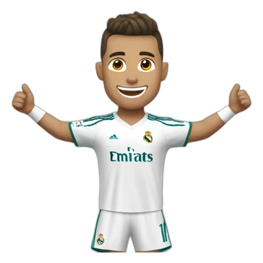 ronaldo celebrating in a real madrid kit sticker