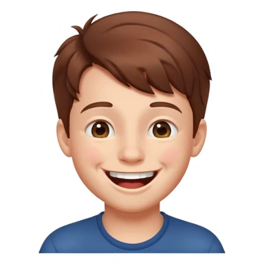 Boy laughing  sticker