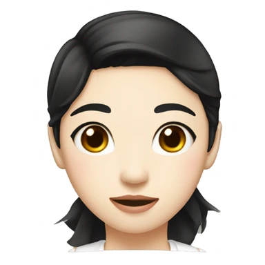 fermer korean girl short black hair sharp jawline, attractive sticker