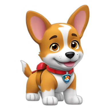 paw patrol corgi sticker