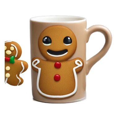gingerbread man mug sticker