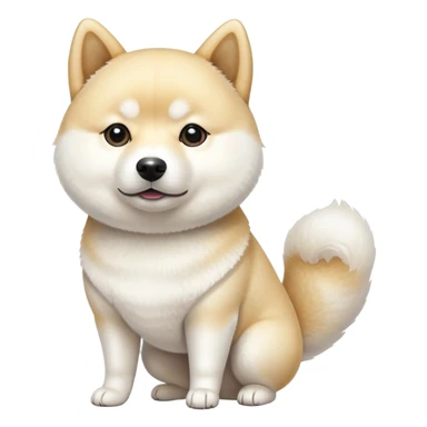 White Shiba Inu dog sticker