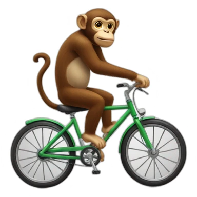 monkey on bycicle sticker