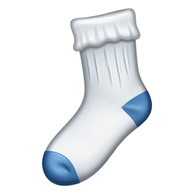 A wet and dirty white sock sticker