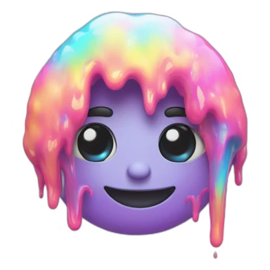 Trippy melting face holographic sticker