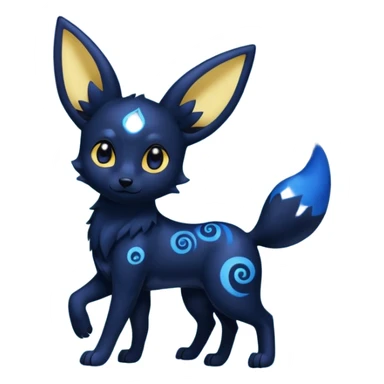 Dark-Deep-Cobalt-Blue Aural Spiritual Nebulae Starry Sparkly Swirly-patterned Star-patterned Umbreon-spirit sticker