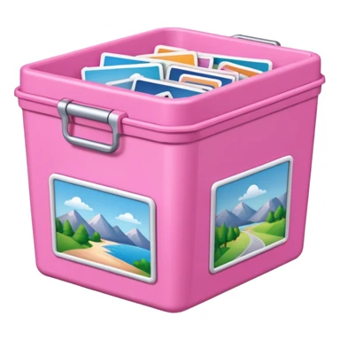 pink photo storage sticker