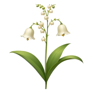 Beige Lily of the valley flower sticker