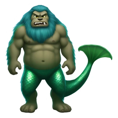 Sasquatch mermaid  sticker