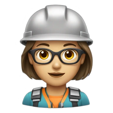 girl engineer sticker
