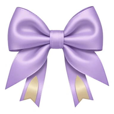 pastel lilac bow worn on blonde hair sticker