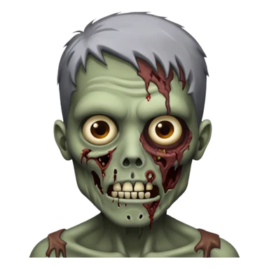 Zombie guy with black background sticker