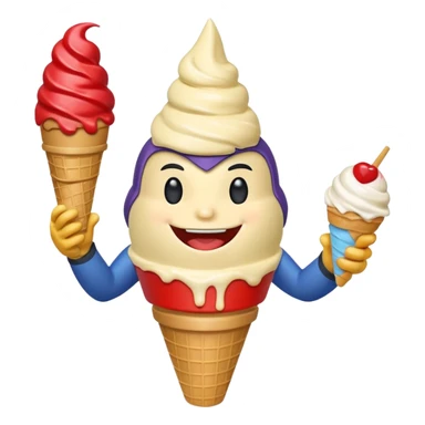 Goldorak qui mange une glace sticker