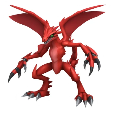  Cool Edgy Red Digimon-Fakemon-Guilmon-Velociraptor-Dragon-Mecha full body sticker