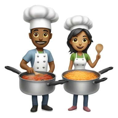 COUPLE COOKING FOO sticker