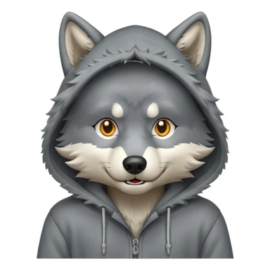 Wolf in hoodie  sticker