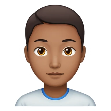 Person with Chinese appearance, darker skin tone, and narrow eyes, friendly expression sticker