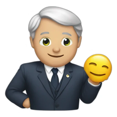 Chat dans bras de macron sticker