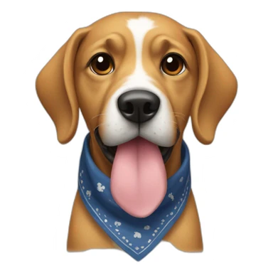 A dog with a bandanna sticker