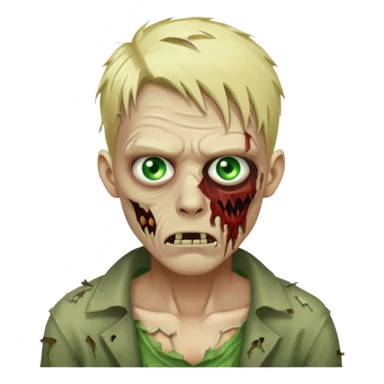 blonde zombie man sticker