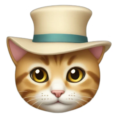 Little cat with little hat sticker