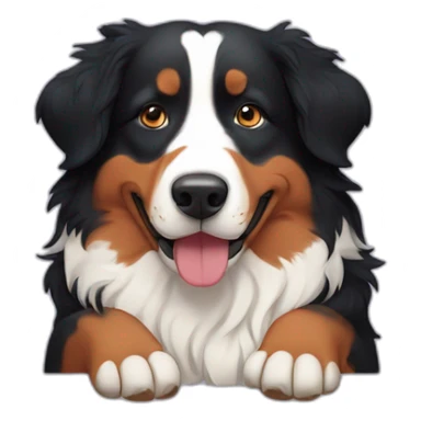 bernese mountain dog hugging and australian shepherd sticker