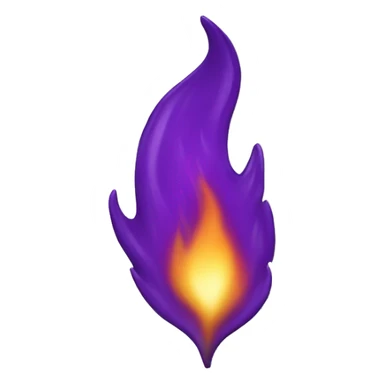 Purple flame sticker