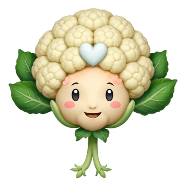 Polliflower.  It is a cauliflower floret with skinny arms and legs and a heart. sticker