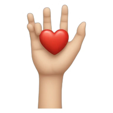 Un cœur en forme de main sticker