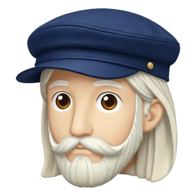 a floating Navy blue Brixton fiddler cap hat sticker