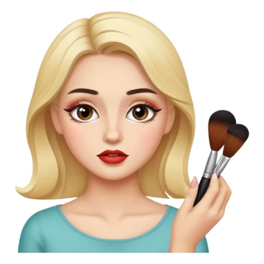 Jenny doing her makeup sticker