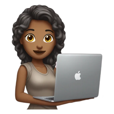 smm girl with mac book sticker