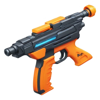 pointing nerf gun sticker