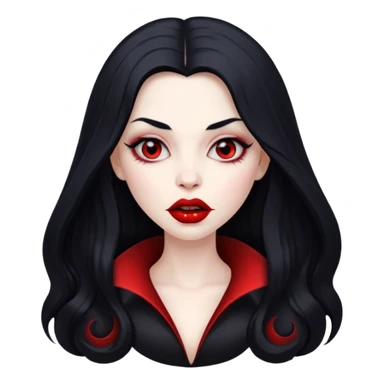 Vampire woman with huge lips sticker