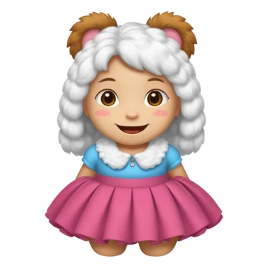 Korgi in skirt sticker