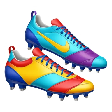 colorful football boots sticker